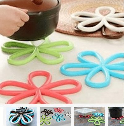 Kitchen Daisy no more UGLY hot pads, I love these bright and colorful option, Kitchen hacks