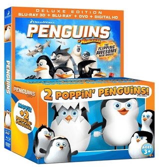 Penguins of Madagascar on 3D, Blu-ray, and DVD with 2 Poppin' Penguins - A Thrifty Mom