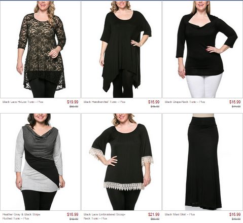 Plus sized fashion sale, lace tops and maxi skirts in PLUS SIZE, summer and pring fashion deals