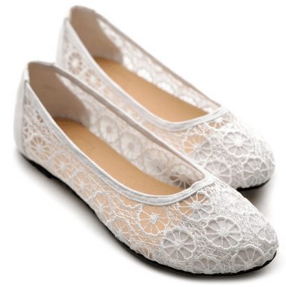 Ollio Women's Ballet Shoe Floral Lace Breathable Flat - A Thrifty Mom