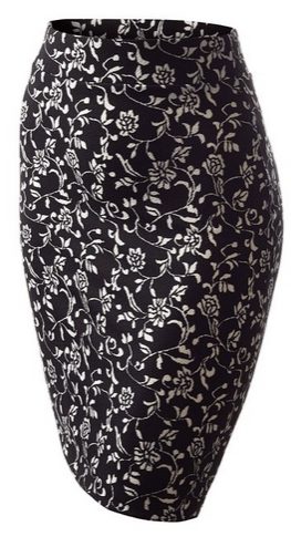 Printed Pencil Skirt - A Thrifty Mom