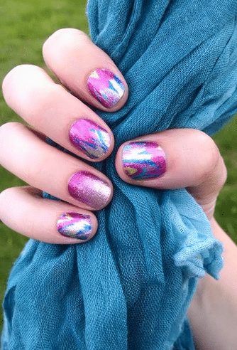 Jamberry Paint Party and Berry Sparkler as an accent nail, Nailart made easy with these wraps, #PaintPartyJN, #BerrySparklerJN,jpg