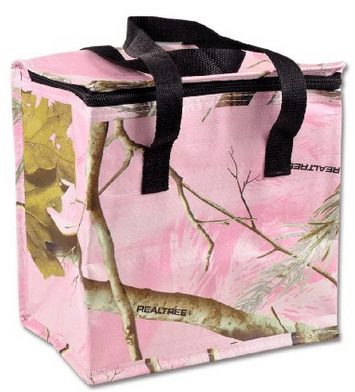 Mossy Oak Real Tree pinko Camo lunch box, Muddy girl school lunch box, great for picnics or hikes