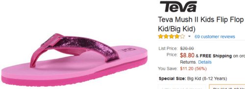Teva Kids Flip Flops On Sale