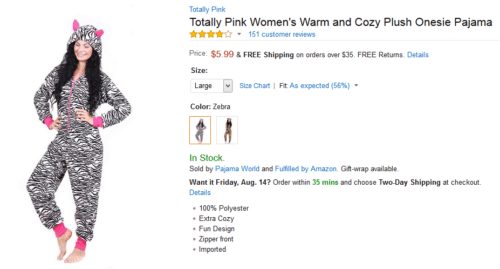 Women's Warm and Cozy Plush Onsie Kitty Pajama