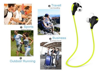 Bluetooth Mini Lightweight Wireless Stereo Headphones Ear Buds with microphone