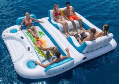 floating island, summer water toys perfect for the lake, family reunion ideas
