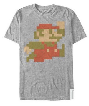 Mario Mens Heather Gray T-shirt