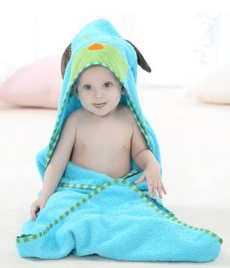 Cartoon Animal Style Hooded Baby Towel