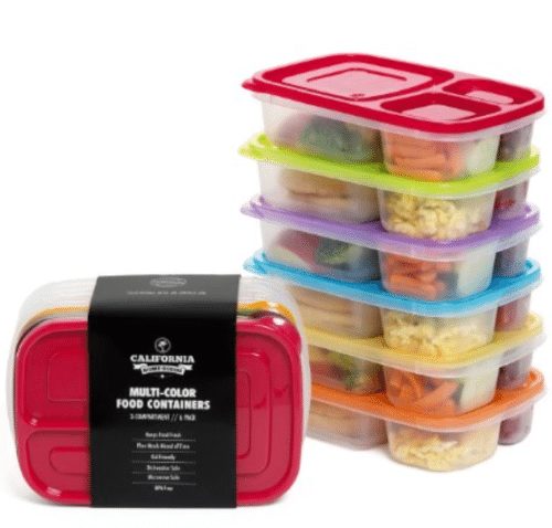 3 Compartment Reusable Food Storage Containers