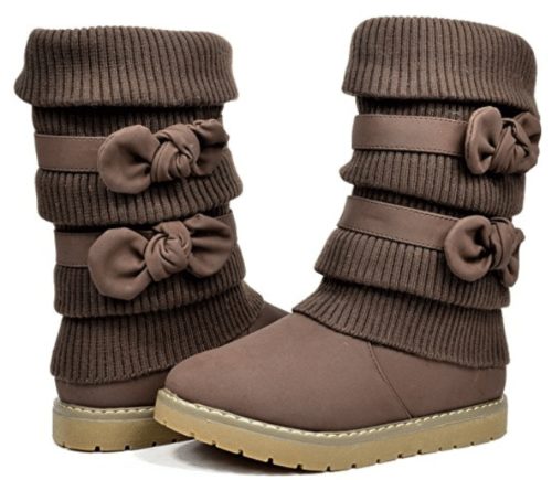 Girls Knit Winter Boots - A Thrifty Mom 