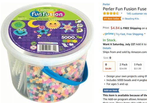 Perler Fusion Fuse Bead Bucket - Kids Craft