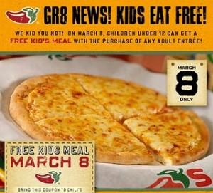 chilis kids eat free march