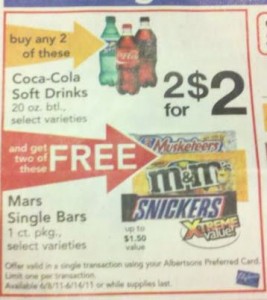 albertsons free mars candy promo