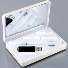 Womens white elegant electric cigarette USB kit.jpg Womens white elegant electric cigarette USB kit
