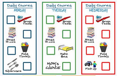 Free Printable Daily Chore Charts