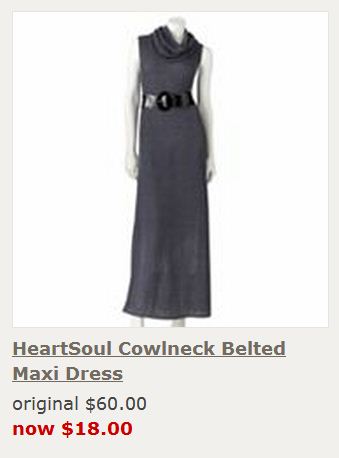 heartSout Cowlneck Belted Maxi Dress