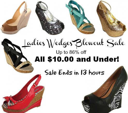 Ladies Wedges Blowout sale up to 86 