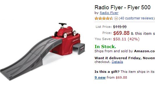 radio flyer track and car