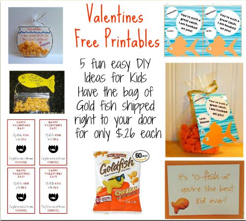 Goldfish Valentines Ideas Free Printables Sugar Free Valentines Treats Only 26 Each A Thrifty Mom Recipes Crafts Diy And More
