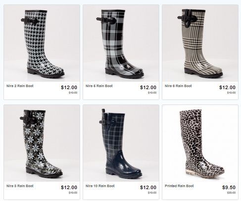 Ladies' Rain Boots low as $7.50 shipped ~ 88% off last chance sale