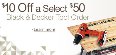 Father's Day Deals - Black & Decker Tools extra $10 off $50