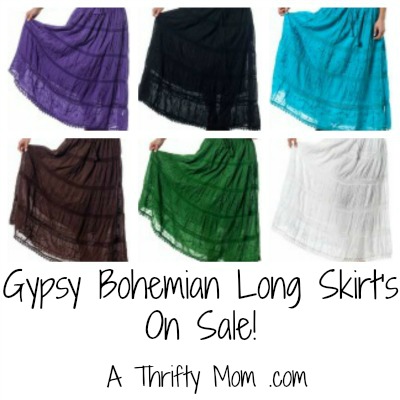 Full length Gypsy Bohemian Embroidered Skirts - On Sale with Free Shipping  - A Thrifty Mom - Recipes, Crafts, DIY and more