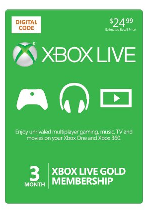 1 xbox live cards