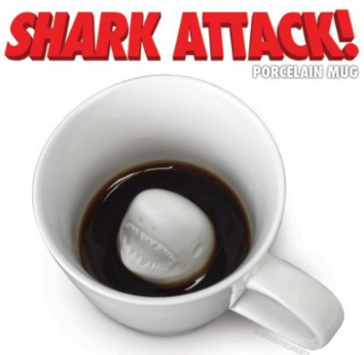 shark attack mug