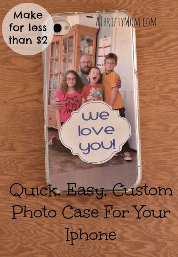 Photo Phone case, make yours for les than $2 makes an awesome one of a kind gift idea #Iphone #Gift #Diy