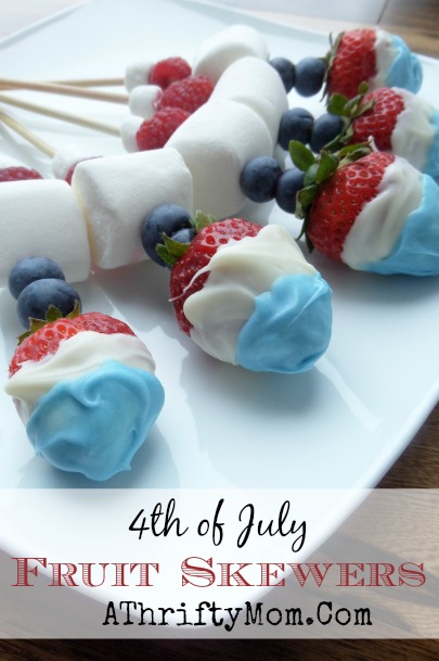Fruit kabobs for 4th of July, recipe perfect for summer #Fruit, #Healthy, #July4th
