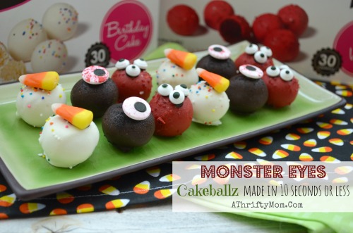 Halloween Cakeballz, Made in 10 seconds or less.  Easy Halloween Desserts, Halloween Cakeballs