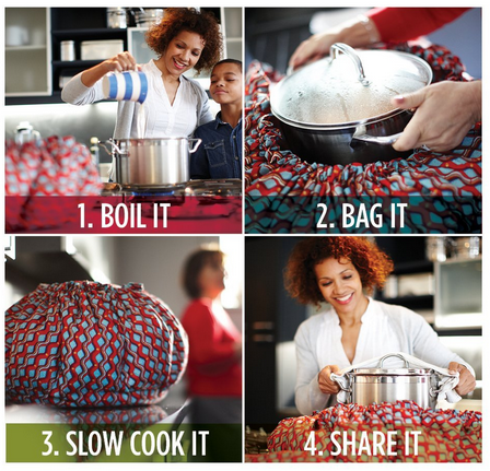 Wonderbag Non-Electric Portable Slow Cooker with Recipe Book ~ Easy Cooking!