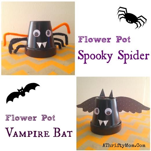kids craft for halloween, Bat Flower Pot, Low Cost Craft For Kids, #Halloween, #KidsCrafts,   #FlowerPot