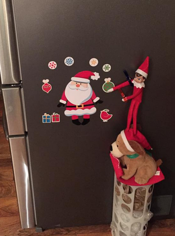 Elf on the Shelf easy ideas, What to do with your Elf, Silly Ideas for your Christmas Elf on the Shelf day 9