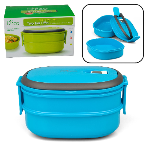 Microwavable Lunch Box - Stacking Two Tier with Vacuum Seal Lid #GiftIdea #Lunch