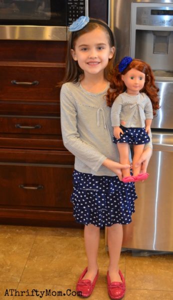 matching clothes for american girl doll and child