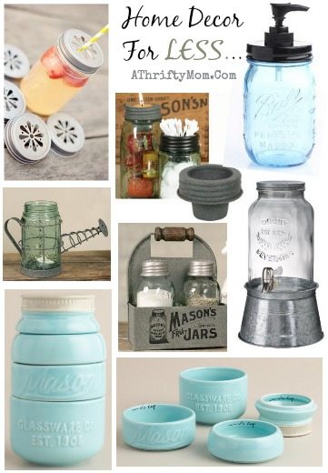 Mason Jar Kitchen And Home Decor I Pretty Much Want All These Homedecor A Thrifty Mom Recipes Crafts Diy And More