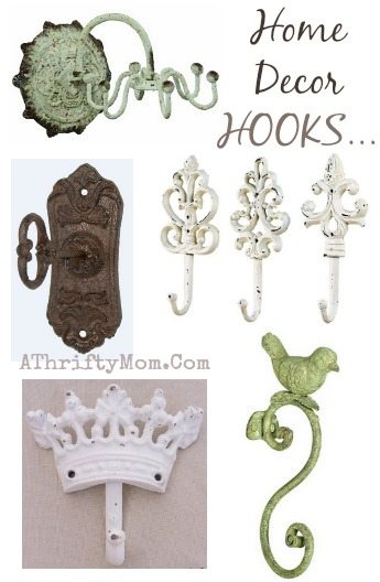 Home Decor ideas, HOOKS and Wall hangers, love this shabby chic, easy way to restyle any room in your house
