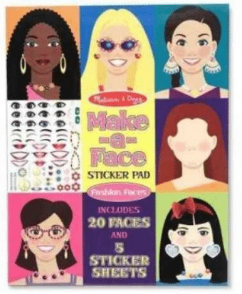 Melissa & Doug Make-A-Face Sticker Pad - PRICE DROP - Quiet Activity for Kids