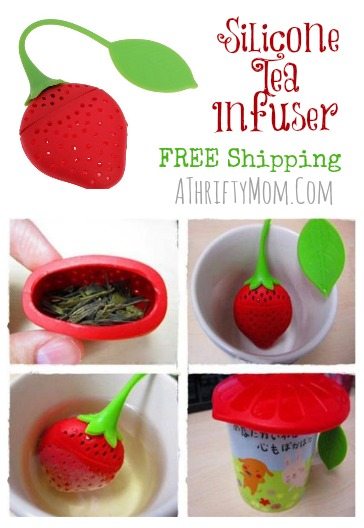 Tea infuser shaped like a strawberry, so cute and under two dollars shipped FREE, gift idea, clean eating, natural tea