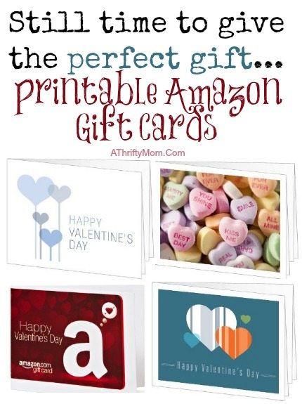 Amazon gift card printable, printable amazon gift card for Valentines, Last Minute gift ideas for Valentines Day