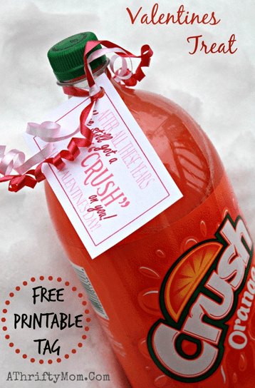 Valentines FREE Printable to make an easy gift idea, Crush Valentines, Free Printable Valentines, Easy DIY gift idea