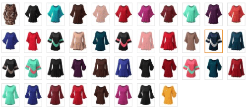 Womens V Contrast Color Tunic Top - Lots of colors to choose from ~ Super Cute Top