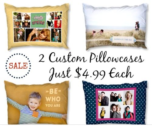 custom pillow case, photo pillow makes a great gift idea on sale for under 5 dollars each