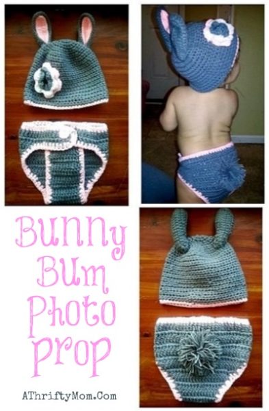 Bunny bum photo prop, Easter baby photo ideas, Newborn or todder photos for spring