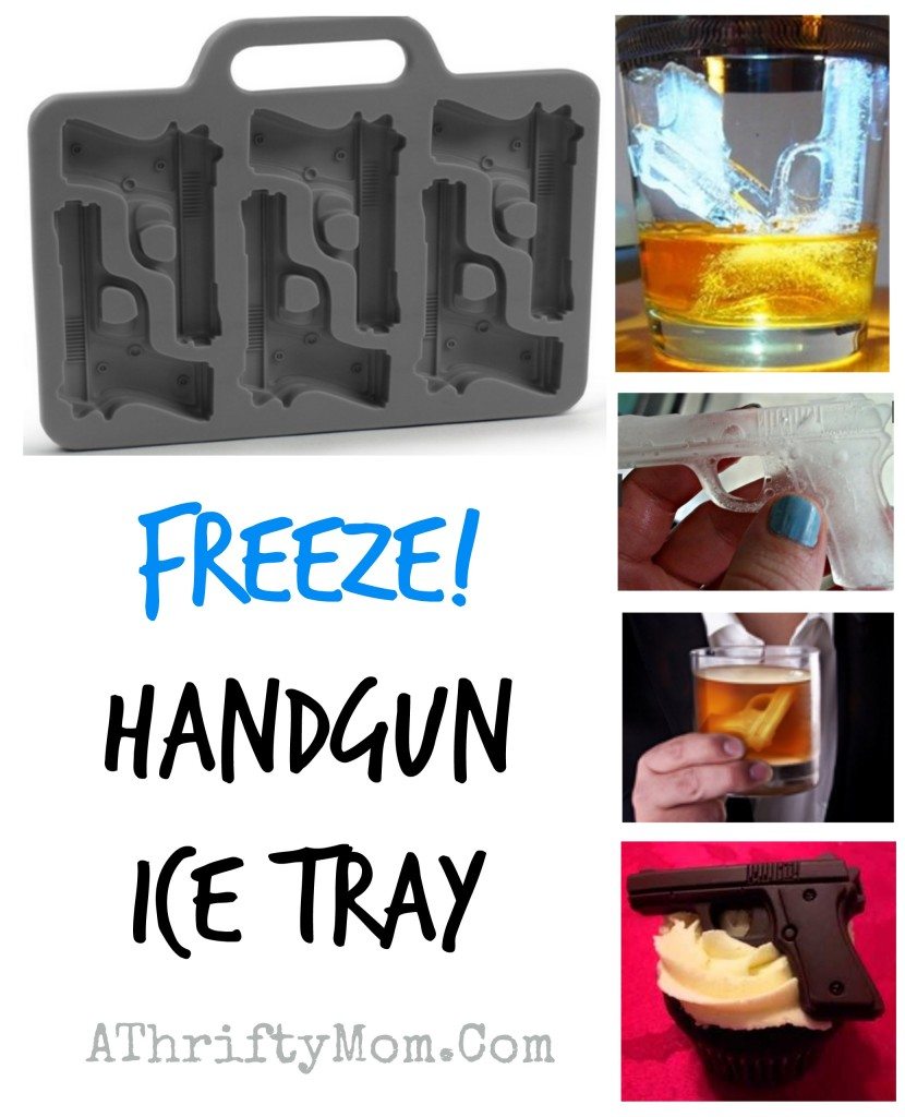 Freeze handgun Ice Cube Tray, fun party idea for hunters or Gun lovers, Man Cave party idea, Gun Icecubes