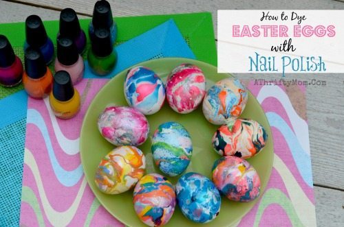 How to dye eggs with Nail Polish and water, Finger Nail Polish SWIRL eggs, Easter Eggs, #Easter, How to make swirled easter eggs, Tie Dye Eggs, #Easter #Hacks