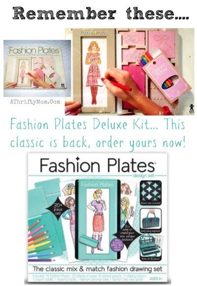 Fashion Plates Deluxe Kit retro toy from the 80s is back and you can order it again, this was my favoirte toy as a little girl. Barbie fashion plate