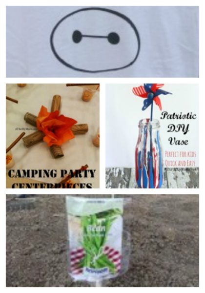 Baymax, camping party centerpieces, patriotic vase, Garden labeling